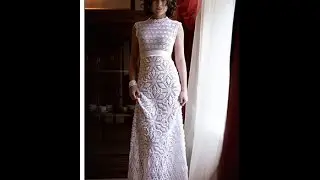 Crochet Patterns| for free |crochet wedding dress| 1546