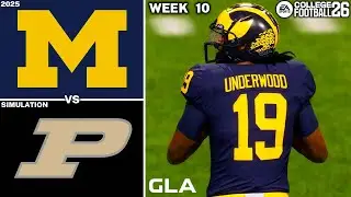 Michigan vs. Purdue | Week 10 Simulation | CFB 26 PS5 Gameplay