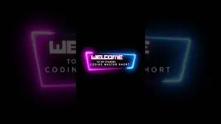 Welcome To my channel|| Coding Master Short #shorts #trending #viral #ytshort