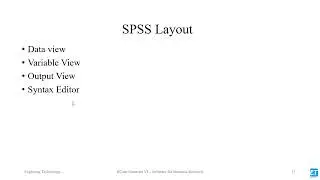 SPSS - UI, Menubar and ToolBar / Software for Business Research / BCom CA/ M G University...