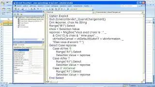 VBA Excel : Ma&icirc;triser les MsgBox pour valider et contr&ocirc;ler les saisies utilisateur