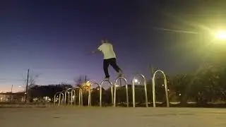 Very slow hippie jump skateboarding homeless 💪🛹😙