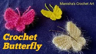Crochet Butterfly  🦋🦋  ||  Easy woolen Butterfly ||  फुलपाखरू  ||  तितलि