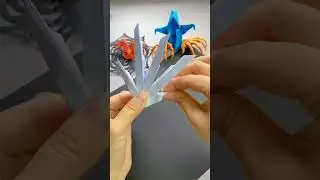 Making Origami halloween skeletal hands #papercraft #paperart #origamicraft