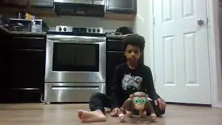 zoomer chimp and a robo snake and were playing with it