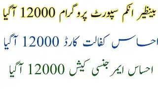 BISP 12000 Start || Ehsas Emergency Cash 12000 || Ehsas Kafalat Card 12000 Start
