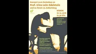 Gedenkkonzert f&uuml;r Irina Edelstein