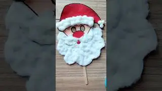 Santa Claus Mask | Diy Santa Mask for Kids | Easy Christmas Craft #shorts #viral #christmas #diy