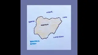 Nigeria map drawing | original audio tutorials #satisfying #creativeart #drawingforbeginners