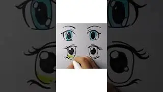 BEAUTIFUL ANIME EYES #shorts#art #drawing #shortsfeed#fypシ゚viral #foryou #shorts