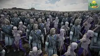 LASER KNIGHT, KNIHGTTEMPLAR vs LOTR GONDOR INFANTRY | Ultimate Epic Battle Simulator 2 | KARN GAMR 2