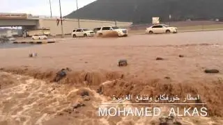 امطار خورفكان وقدفع الغزيرة وولاية مدحا / شبكة اجواء   تصوير محمد الكاس