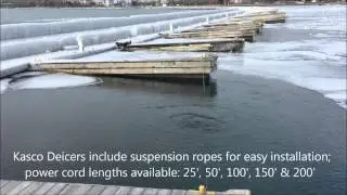 Kasco Dock Deicers at work in a Yacht Club Marina in Toronto
