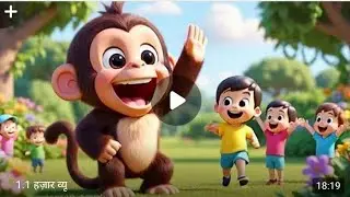 Natkhat Bandar 🙉 | funny monkey cartoon for kids |Hindi Rhymes #cartoonfullvideo #_Cartoon_Wala_01
