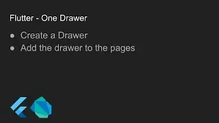 Flutter - One Drawer