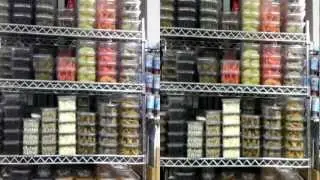 Dry Fruits and Nuts in 3D Video. Kosher Market Los Angeles