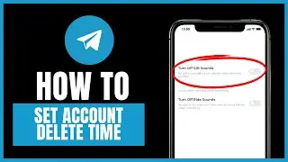how to set account delete time on telegram