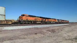 Monster EB BNSF Port Stack Train At Nebo CA! #bigbossrailfanner