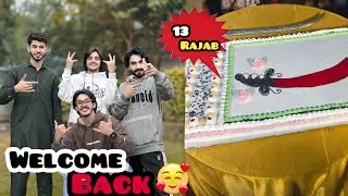 Welcome back sajawal family 🥳🥰 sab momino ko 13 Rajab Mubarak ho ❤️
