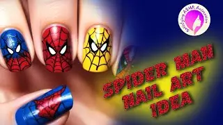 Spider Man Nail Art idea 4K | ASMR Animation with relaxing sounds