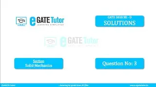GATE 2020 XE D Solutions || Solid Mechanics || Q3 || A body subjected to...does not undergo change..