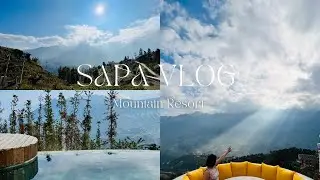 The mountain resort we stayed in Sapa Vietnam, soaking in the cloud | Ville De Mont Mountain Resort