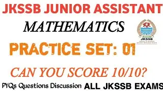 Jkssb Exams Mathematics Practice Set 01| Junior assistant/ Class IV #jkssb
