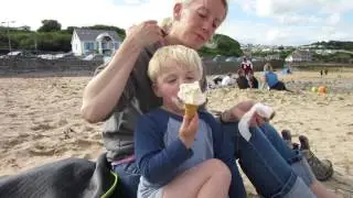 Eating Ice cream.....Benllech Beach