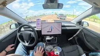 Tesla FSD 14.1 2025-10-07 Браунсвилл, Техас, до Super Charger, Mercedes, Техас и Grok