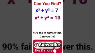 Olympiad problems | Solving equation | Algebraic identities | Algebra | #equation | #maths | #shorts