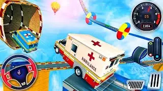 Ambulance Car Stunt Mega Ramp - Emergency Van Roof Jumping GT Racing - Android GamePlay