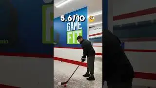 Taking slapshots with a Knapper ball hockey stick