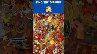 Hidden Object Game! I bet you can't find the giraffe 🦒🔍 #halloween #hiddenobjectgame #hidden #shorts