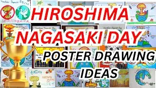 Hiroshima Nagasaki Day drawing ideas 2025 | Hiroshima Nagasaki day Poster drawings 2025