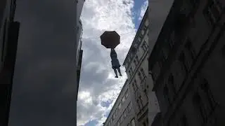 Prague Czech Mary Poppins statue