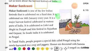Harvest Festival Our Food (chap4 of class 3rd) EVS