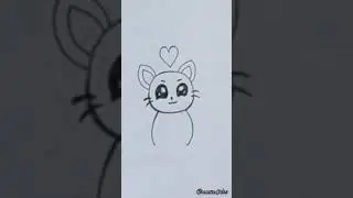 How to Draw a Cute Cat - The Basics #shorts #catdrawing #satisfying