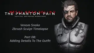 Venom Snake - Zbrush Sculpt Timelapse - Part 08: Adding Details to The Outfit