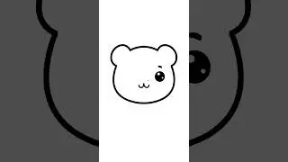How to Draw a Cute Polar Bear Face 🐻&zwj;❄️
