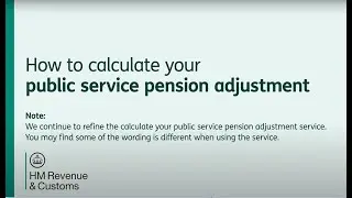How to calculate your public service pension adjustment