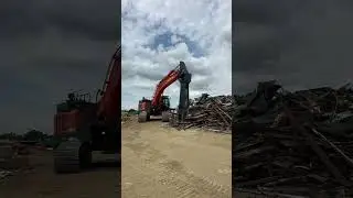 ZX 490 with Genesis shear Cutting Steel Like Butter #ProcessEquipment