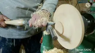 Ahşap Torna ile Ahşap Tabak Yapımı.
