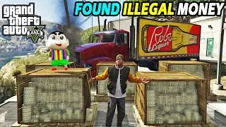 Franklin And Shinchan Found Cash Loaded Truck In GTA 5 🤑 | SHINCHAN and CHOP