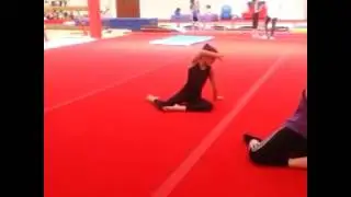 Becka's new gymnastics routine