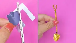 How to make Miniature Shovel | MINIATURE IDEAS FOR DOLLHOUSE | #Shorts