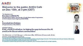 ESA&rsquo;s AI4EO initiative  bridging the gap between the AI and Earth Observation communities