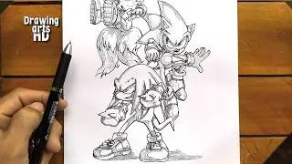 &iexcl;Aprende a dibujar a Sonic, Tails y Knuckles!