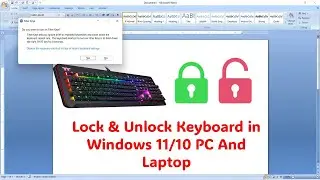 Lock & Unlock Keyboard in Windows 11/10 PC And Laptop || How to Lock Keyboard Easy Method