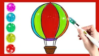 Cute Hot Air Balloon Drawing 🎈 | Easy Drawing for Kids