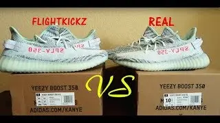 FlightKickz Blue Tint Yeezy 350 VS Adidas /Real vs fake comparison